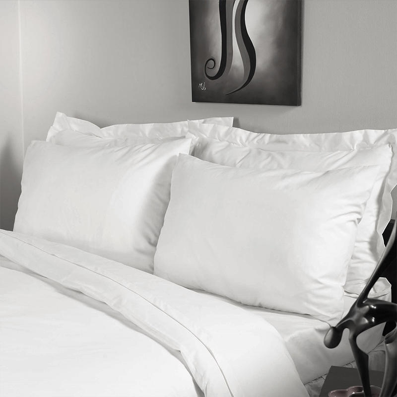 4pcs hotel bedding collection cotton white 350TC plain sateen 