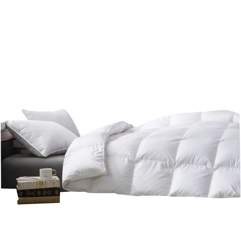 Cotton white hotel duck down quilt 50% down 50% feather
