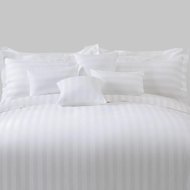 300 thread count cotton sateen stripe hotel textile bedding set