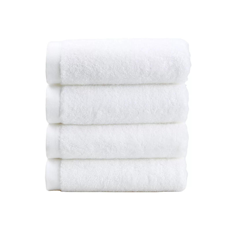Premium cotton white plain terry loop hotel bath towels 