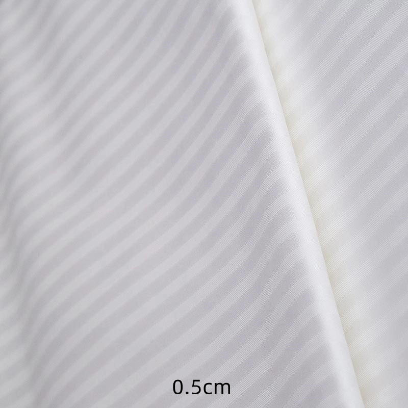 CVC polycotton white T250 hotel stripe bedding fabric