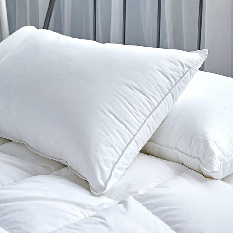 Multiple chamber luxury 90% goose down feather hotel sleeping pillows