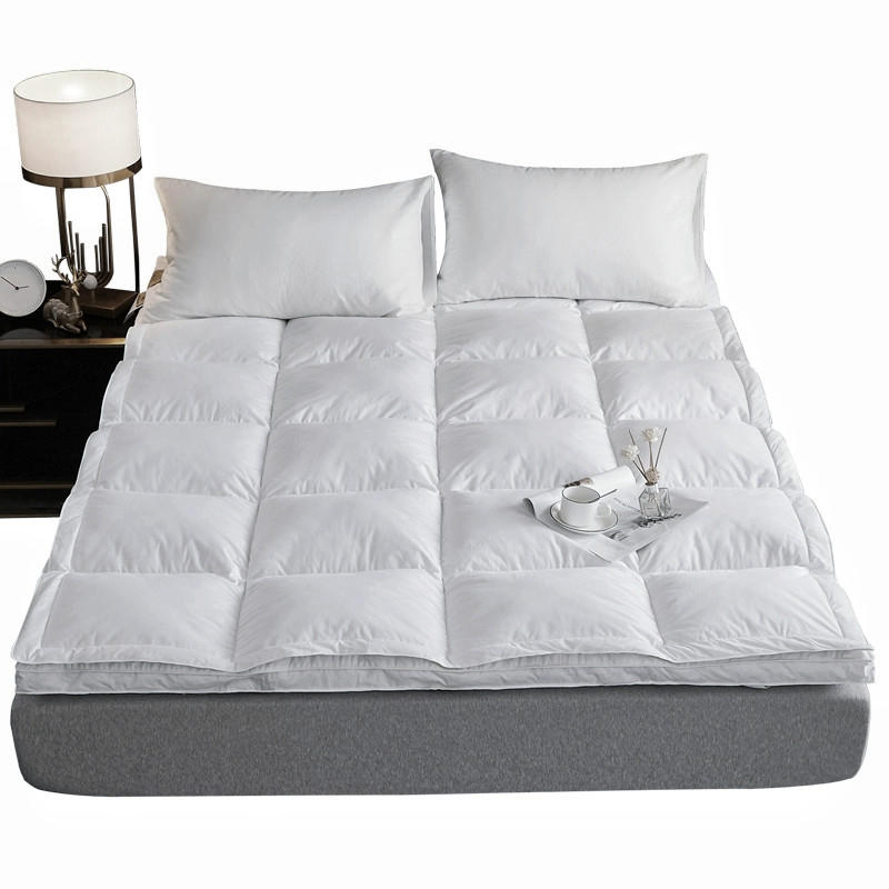 Double layer goose down feather bed hotel mattress topper