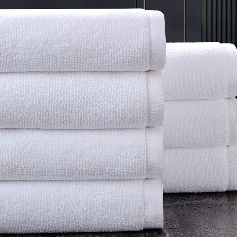 32S/2 double loop pure cotton crisp white bath towel hotel 