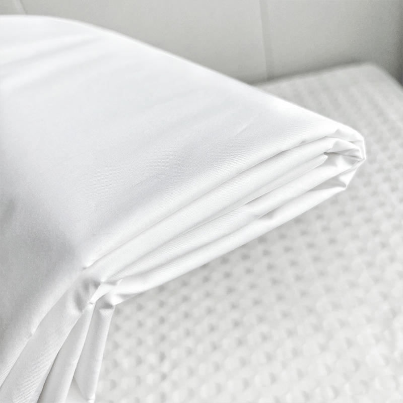 300 thread count plain satin cotton white hotel top sheets