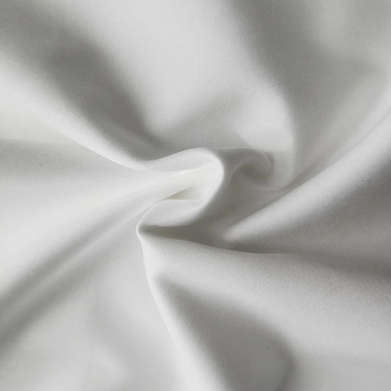Combed cotton 60s 300T plain sateen white hotel linen fabric