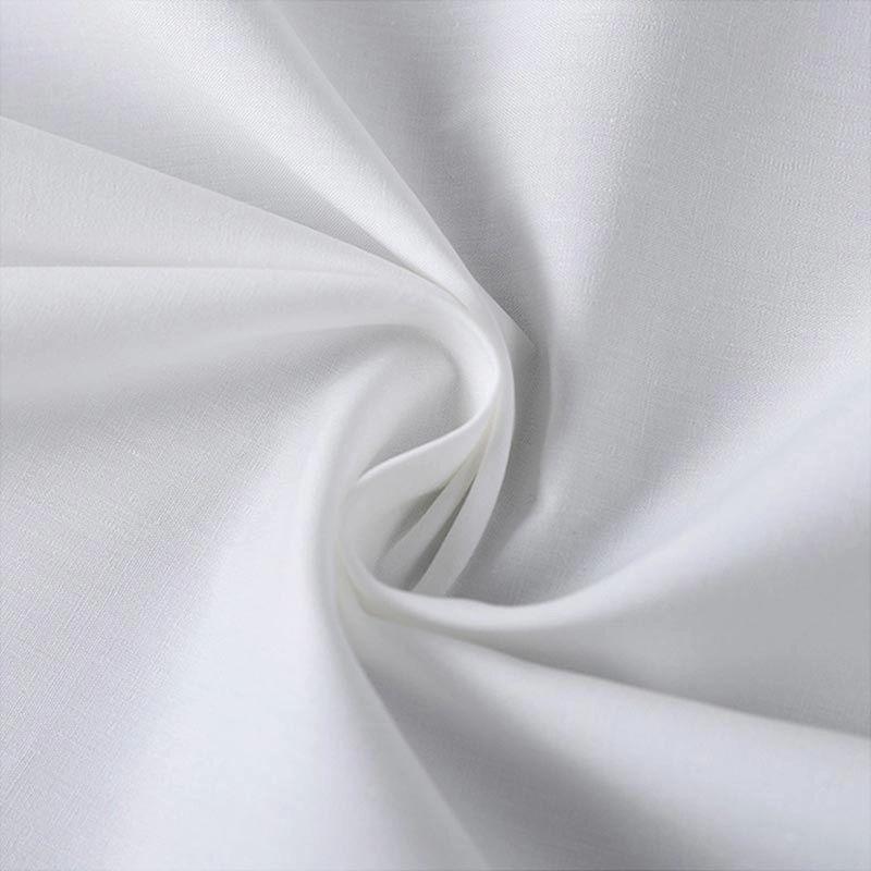 Cotton percale weave 200TC white hotel bedsheet fabric